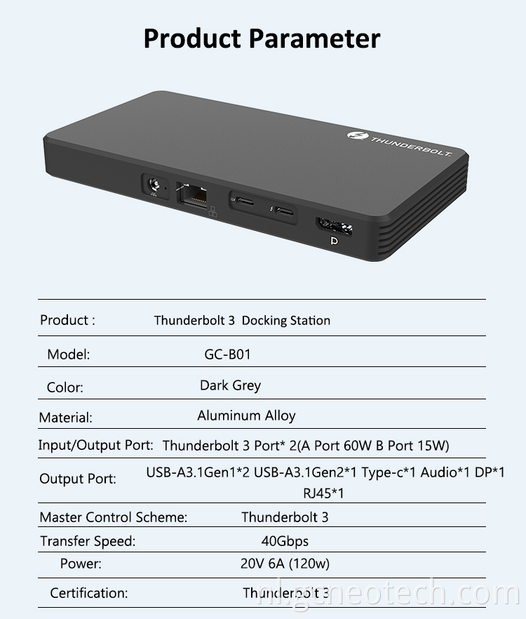 Legering Thunderbolt 3 Docking Station Alloy Thunderbolt 3 Docking Station